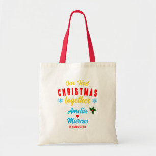Unser erstes Weihnachten zusammen Schneeflocken Tragetasche