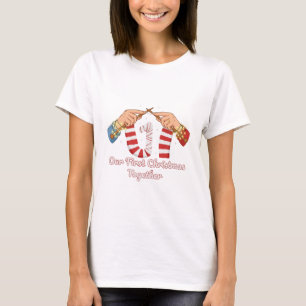 Unser erstes Weihnachten zusammen Strickendes Paar T-Shirt