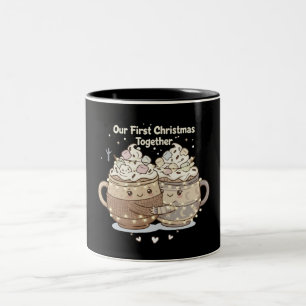 Unser erstes Weihnachten zusammen Süßes Kawaii-P Zweifarbige Tasse