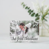 Unser erstes Weihnachts-Coupé-Foto Postkarte (Stehend Vorderseite)