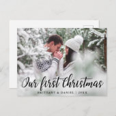 Unser erstes Weihnachts-Coupé-Foto Postkarte (Vorne/Hinten)
