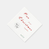 Unser erstes Weihnachts-Custom-Small-Business-Logo Serviette (Ecke)