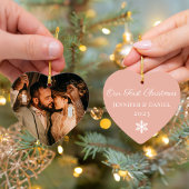 Unser erstes Weihnachts-Elegante Rose Gold Couple  Ornament