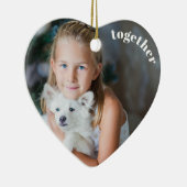 Unser erstes Weihnachts-Foto Keramik Ornament (Rechts)