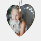 Unser erstes Weihnachts-Foto Keramik Ornament (Links)