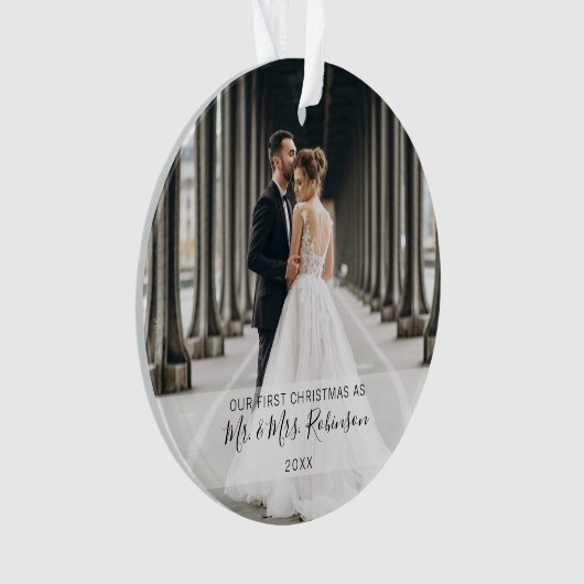Unser erstes Weihnachts-Foto neu Ornament (Vorderseite)