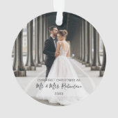 Unser erstes Weihnachts-Foto neu Ornament (Rückseite)