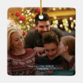 Unser erstes Weihnachts-Foto New Zuhause Nutcracke Keramikornament (Rückseite)