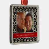 Unser erstes Weihnachts-Foto-Weihnachtsschmuck Ornament Aus Metall (Rechts)