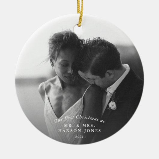 Unser erstes Weihnachts-Grüne Sprout Keramik Ornam Keramik Ornament (Vorne)