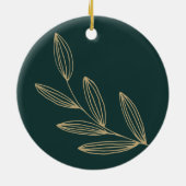 Unser erstes Weihnachts-Grüne Sprout Keramik Ornam Keramik Ornament (Hinten)