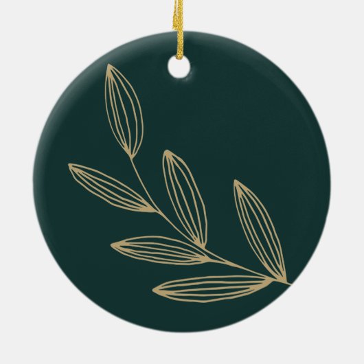 Unser erstes Weihnachts-Grüne Sprout Keramik Ornam Keramik Ornament (Hinten)