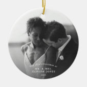 Unser erstes Weihnachts-Grüne Sprout Keramik Ornam Ornament (Vorne)