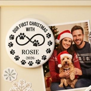Unser erstes Weihnachts-Haustier-Unendlichkeitspfo Magnet