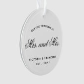 Unser erstes Weihnachts-Lesben-Foto Ornament (Vorderseite)