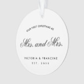 Unser erstes Weihnachts-Lesben-Foto Ornament (Vorderseite)