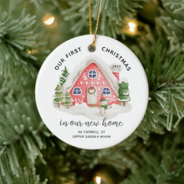 Unser erstes Weihnachts-neues Haus Keramik Ornament