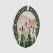 Unser erstes Weihnachts-neues Zuhause-Foto Ornament (Vorderseite)