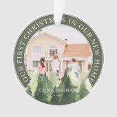 Unser erstes Weihnachts-neues Zuhause-Foto Ornament (Vorderseite)