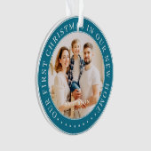 Unser erstes Weihnachts-neues Zuhause Modern Simpl Ornament (Vorderseite)