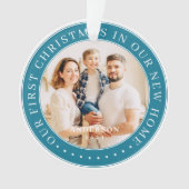 Unser erstes Weihnachts-neues Zuhause Modern Simpl Ornament (Vorderseite)