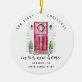 Unser erstes Weihnachts-New House-Keramik-Ornament Keramik Ornament (Vorne)