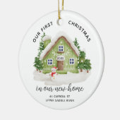 Unser erstes Weihnachts-New House-Keramik-Ornament Keramik Ornament (Links)