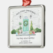 Unser erstes Weihnachts-New House Metal Ornament (Links)