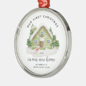 Unser erstes Weihnachts-New House Metal Ornament (Links)