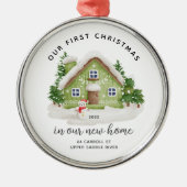Unser erstes Weihnachts-New House Metal Ornament (Vorne)