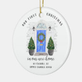 Unser erstes Weihnachts-New House Metal Ornament (Links)