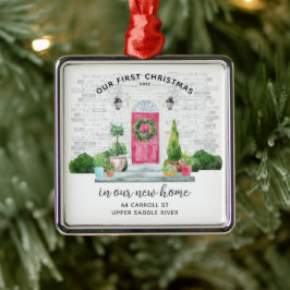 Unser erstes Weihnachts-New House Metal Ornament Aus Metall