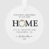 Unser erstes Weihnachts-New-Zuhause-House-Projekt Ornament (Rückseite)