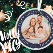 Unser erstes Weihnachts-New Zuhause Modern Family  Ornament Aus Metall