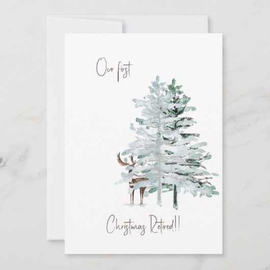 Unser erstes Weihnachts-Ruheständler Feiertagskarte (Vorderseite)