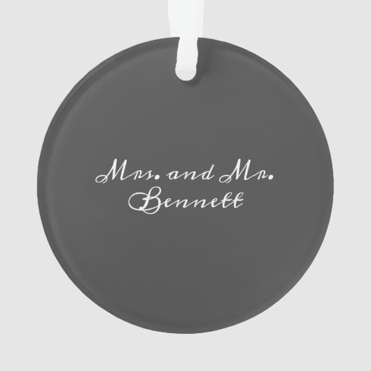 Unser erstes Weihnachts-Script-Hochzeitsskript-Fot Ornament (Rückseite)