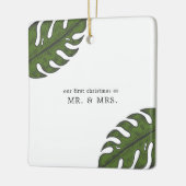 Unser erstes Weihnachts-Tropical-Blätter neu vermä Keramikornament (Links)