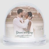 Unser erstes Weihnachts-Verheiratet-Hochzeitsskrip Schneekugeln (Rückseite)