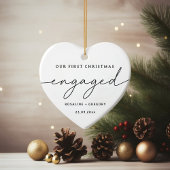 Unser erstes Weihnachts-Verlobt Keepsake Keramik Ornament