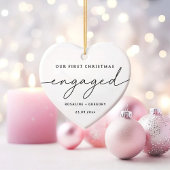 Unser erstes Weihnachts-Verlobt Keepsake Keramik Ornament