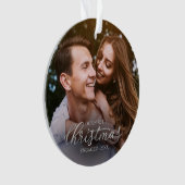 Unser erstes Weihnachts-Verlobt-Silberstreifen-Skr Ornament (Vorderseite)