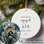 Unser erstes Weihnachts-Verlobt Simple Keramik Ornament