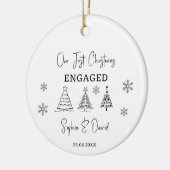 Unser erstes Weihnachts-Verlobtes Geschenk für kun Keramik Ornament (Links)