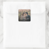 Unser erstes Weihnachts-zusammen-Drehbuch-Foto Quadratischer Aufkleber (Tasche)