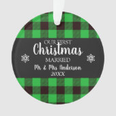 Unser erstes Weihnachtsakrylorische Ornament (Vorderseite)