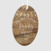 Unser erstes Weihnachtsbaumholz von Mr. und Mrs. Ornament (Vorderseite)