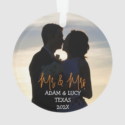 Unser erstes Weihnachtsbaumholz von Mr. und Mrs. Ornament (Rückseite)