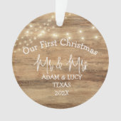 Unser erstes Weihnachtsbaumholz von Mr. und Mrs. Ornament (Vorderseite)