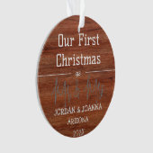 Unser erstes Weihnachtsbaumholz von Mr. und Mrs. Ornament (Vorderseite)