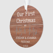 Unser erstes Weihnachtsbaumholz von Mr. und Mrs. Ornament (Vorderseite)